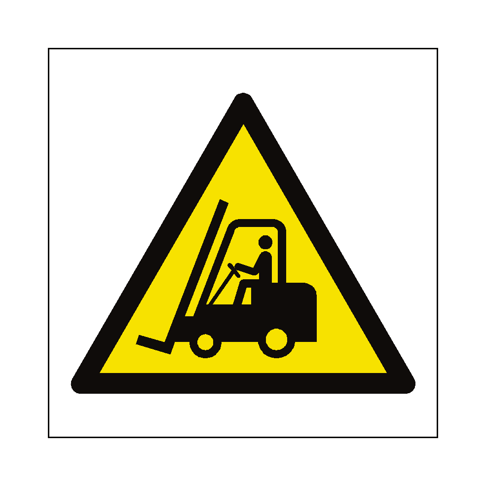 Fork Lift Truck Hazard Symbol Label | Safety-Label.co.uk