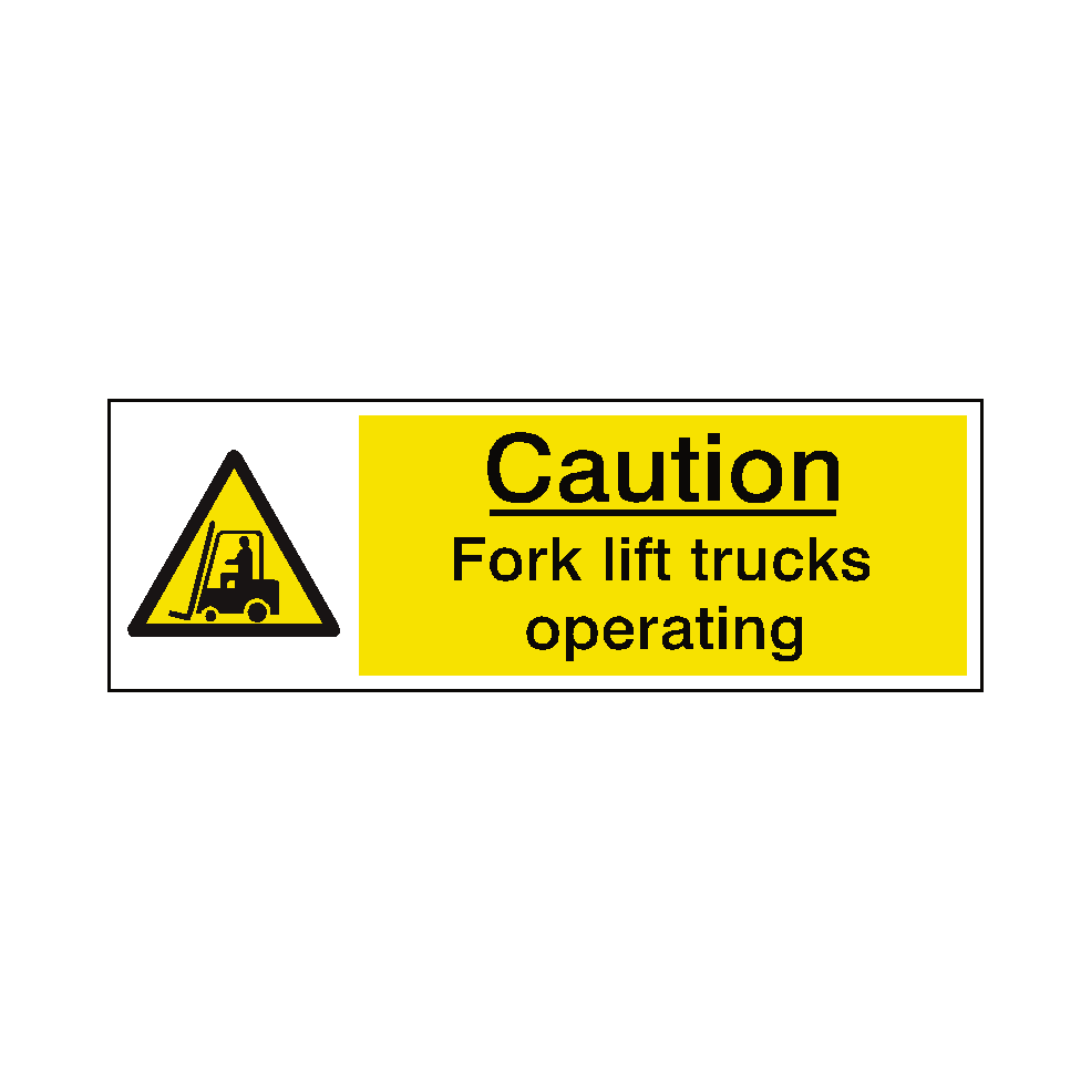 Caution Fork Lift Truck Label | Safety-Label.co.uk