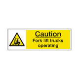 Caution Fork Lift Truck Label | Safety-Label.co.uk