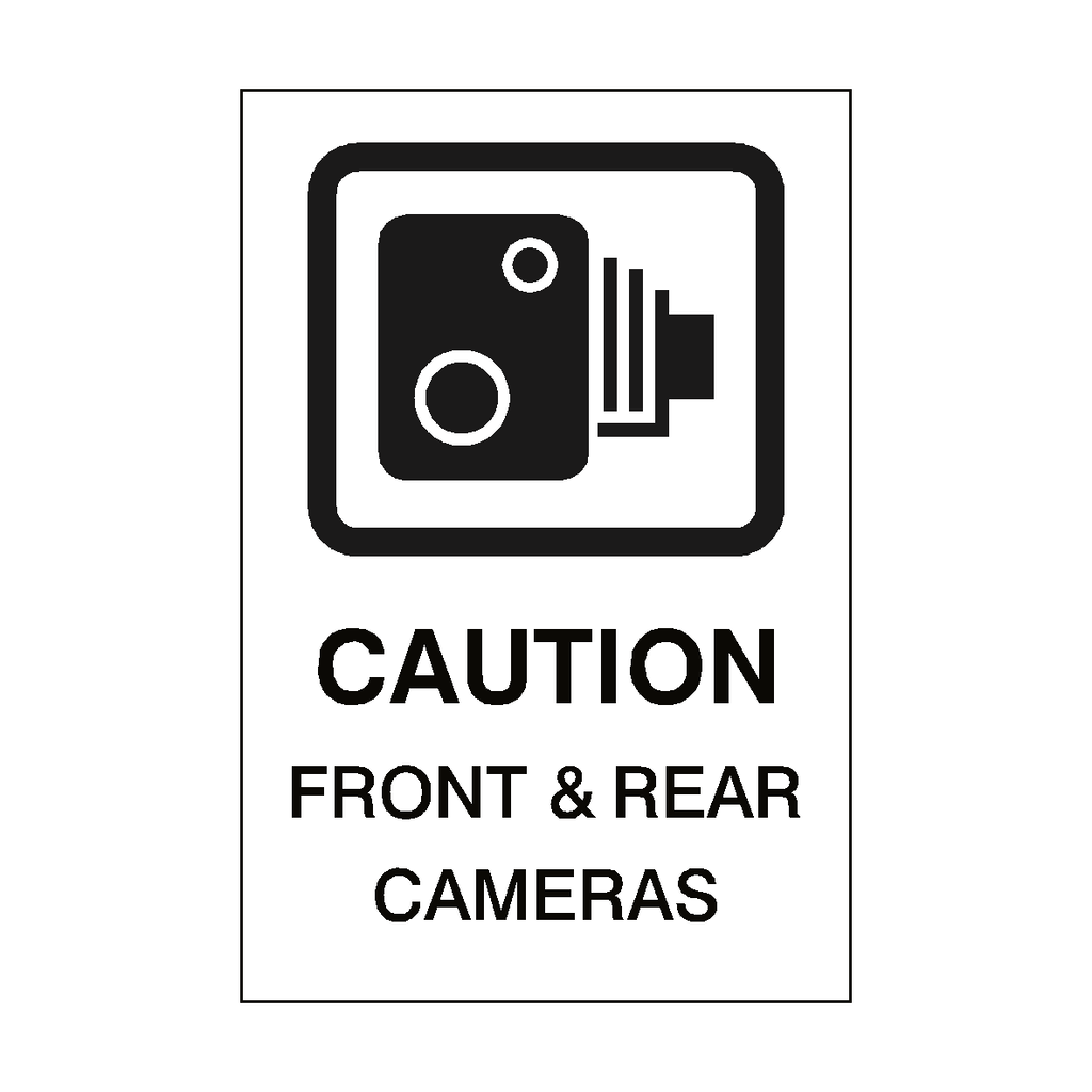 Camera Sticker Front Front & Rear Cameras Vehicle Sticker