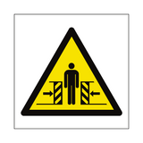 Full Crushing Hazard Symbol Sign | Safety-Label.co.uk