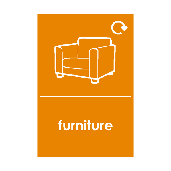 Furniture Waste Sticker | Safety-Label.co.uk