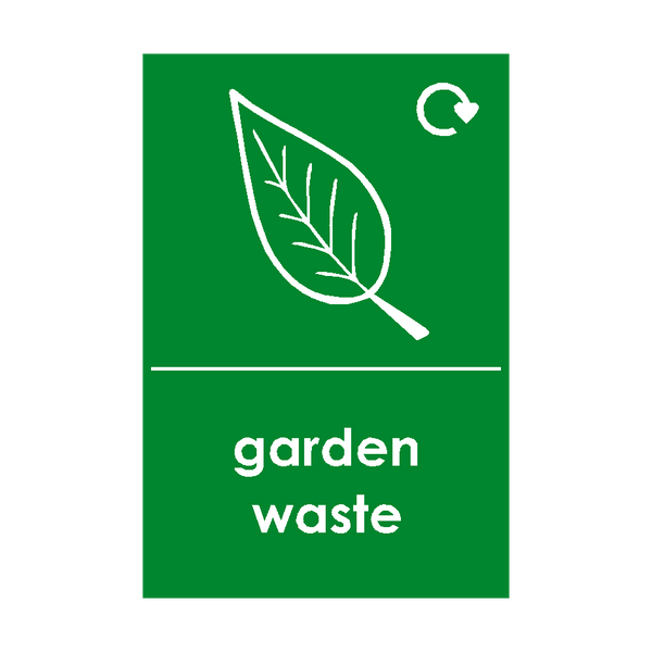 Garden Waste Logo Waste Recycling Sticker | Safety-Label.co.uk
