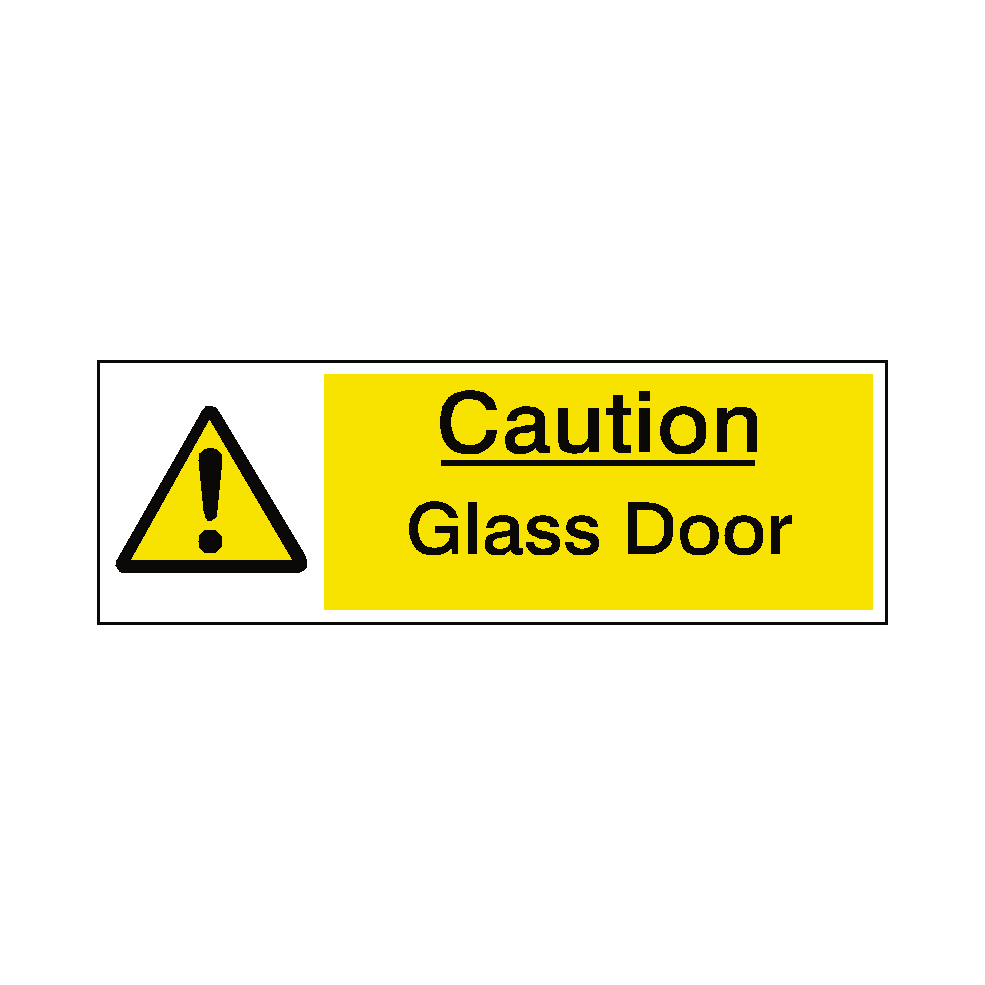Glass Door Warning Sign | Safety-Label.co.uk
