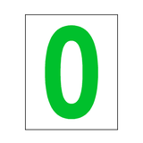 Number 0 Sticker Green | Safety-Label.co.uk