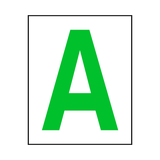 Letter A Sticker Green | Safety-Label.co.uk