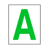 Letter A Sticker Green | Safety-Label.co.uk