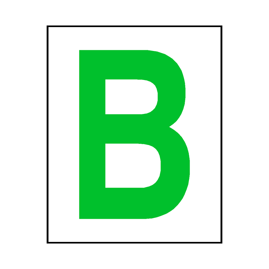 Letter B Sticker Green