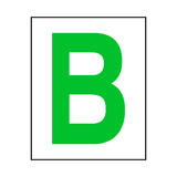 Letter B Sticker Green | Safety-Label.co.uk