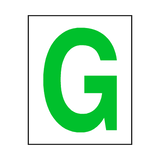 Letter G Sticker Green | Safety-Label.co.uk