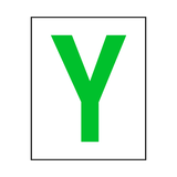 Letter Y Sticker Green | Safety-Label.co.uk