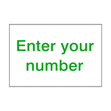 Custom Number Sticker Green | Safety-Label.co.uk