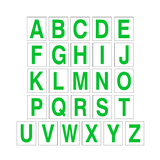 Alphabet Letter Sticker Pack Green | Safety-Label.co.uk