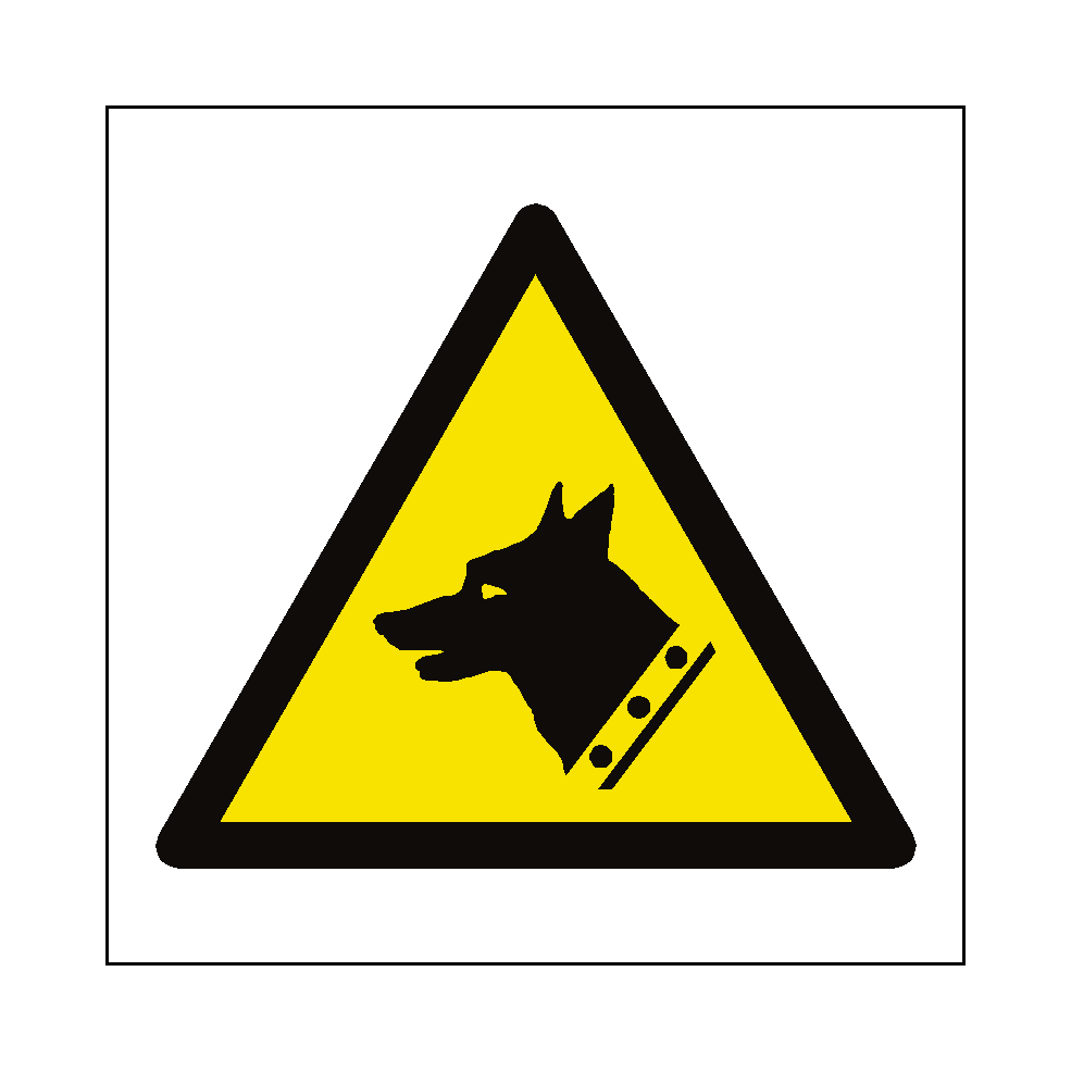Guard Dogs Hazard Symbol Sign | Safety-Label.co.uk
