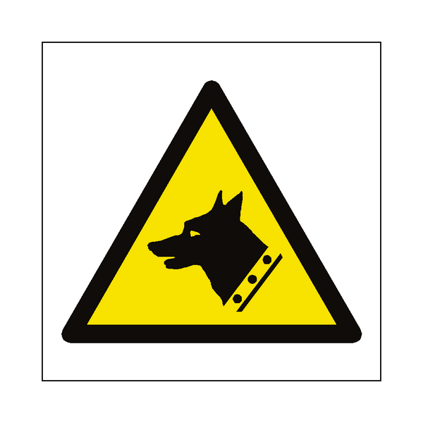 Guard Dogs Hazard Symbol Label | Safety-Label.co.uk