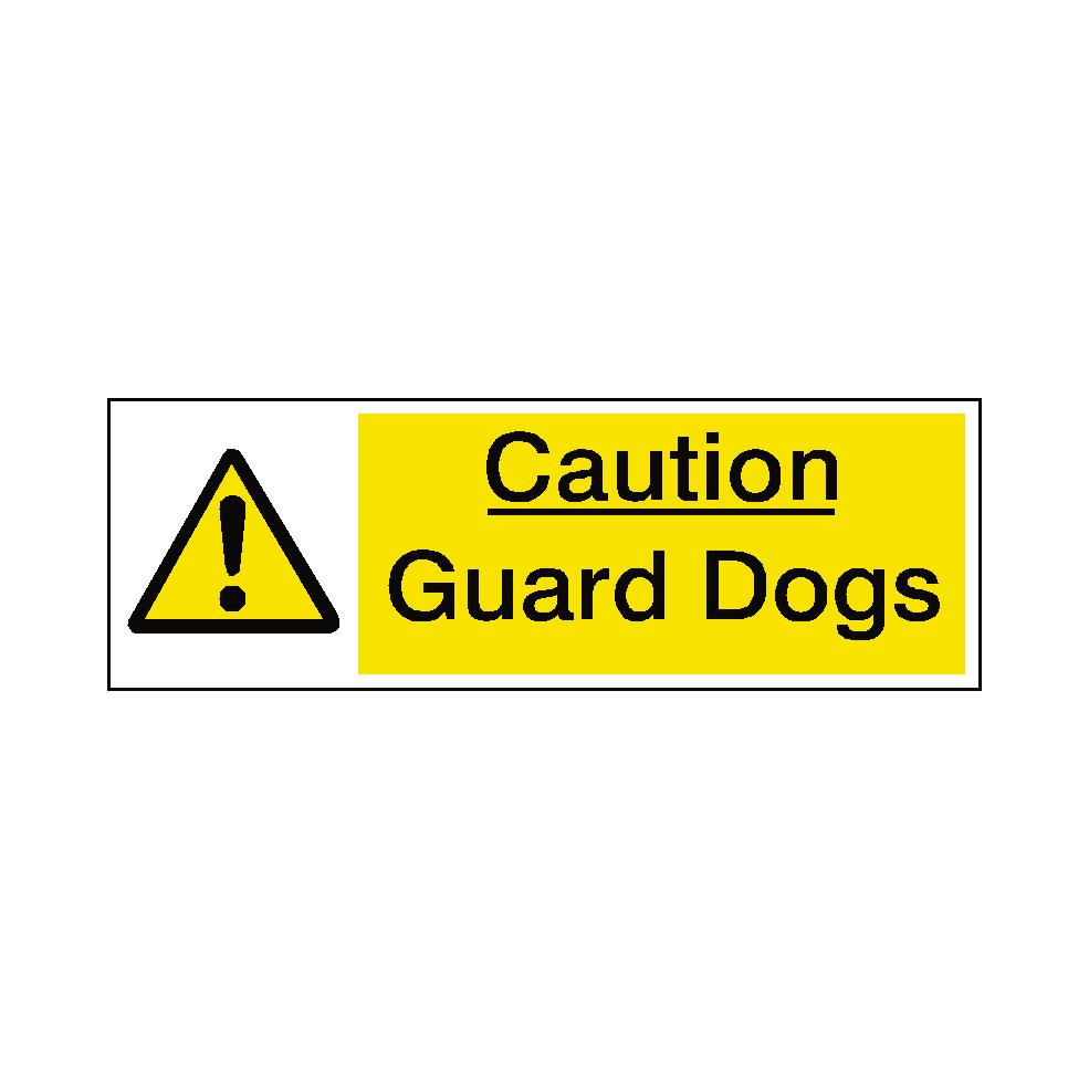 Danger Guard Dogs Label | Safety-Label.co.uk