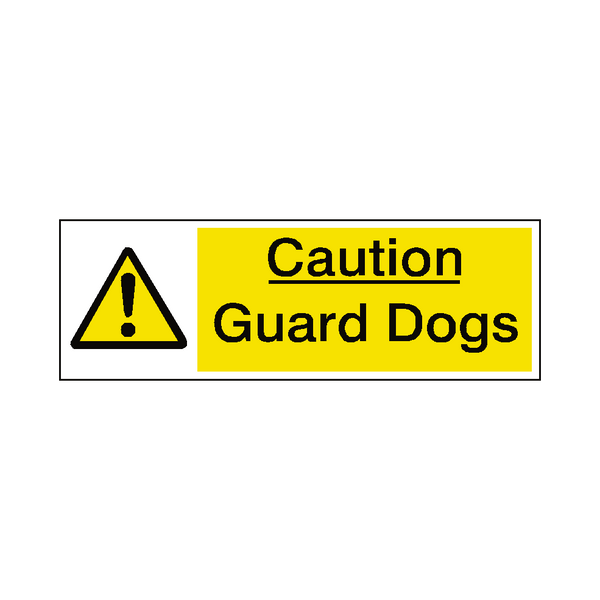 Danger Guard Dogs Warning Sign | Safety-Label.co.uk