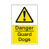Danger Guard Dogs Sticker | Safety-Label.co.uk