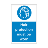 Hair Protection Sticker | Safety-Label.co.uk