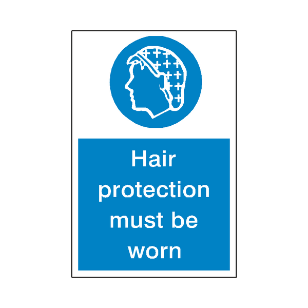 Hair Protection Sticker | Safety-Label.co.uk