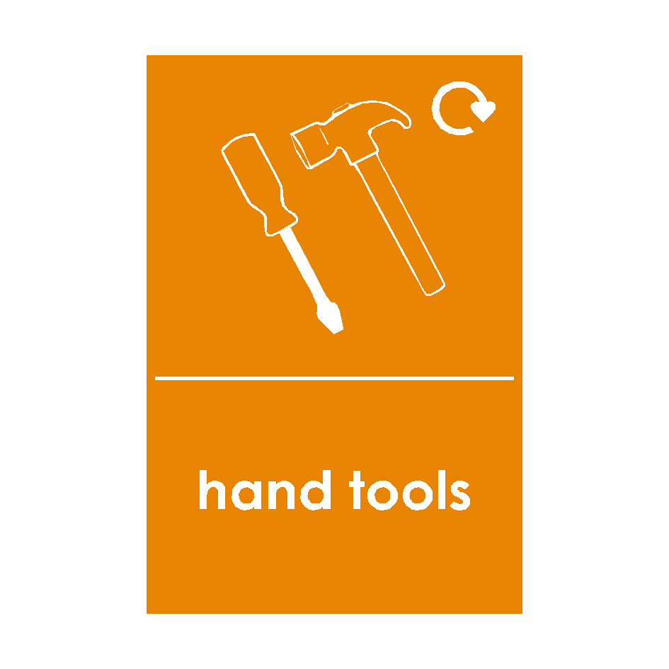 Hand Tools Waste Recycling Sticker