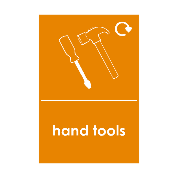 Hand Tools Waste Recycling Sticker | Safety-Label.co.uk