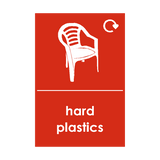 Hard Plastics Waste Recycling Sticker | Safety-Label.co.uk