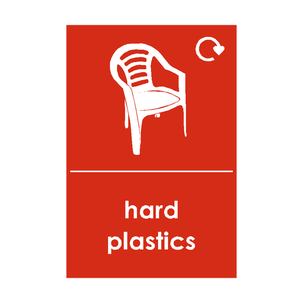 Hard Plastics Waste Recycling Sticker | Safety-Label.co.uk