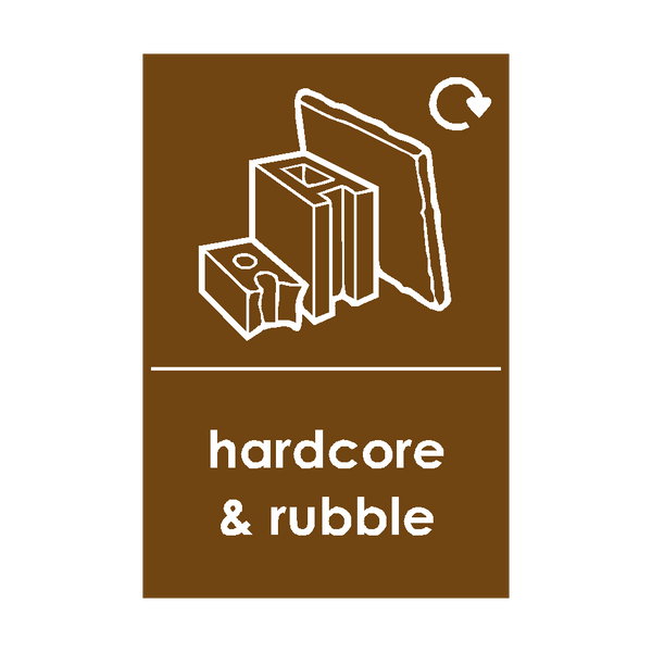 Hardcore and Rubble Waste Sign | Safety-Label.co.uk