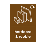 Hardcore and Rubble Waste Sticker | Safety-Label.co.uk