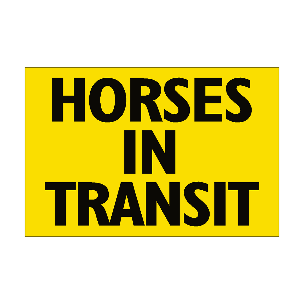 Horses In Transit Sticker | Safety-Label.co.uk