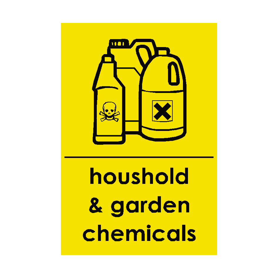 Household and Garden Chemicals Recycling Signs | Safety-Label.co.uk
