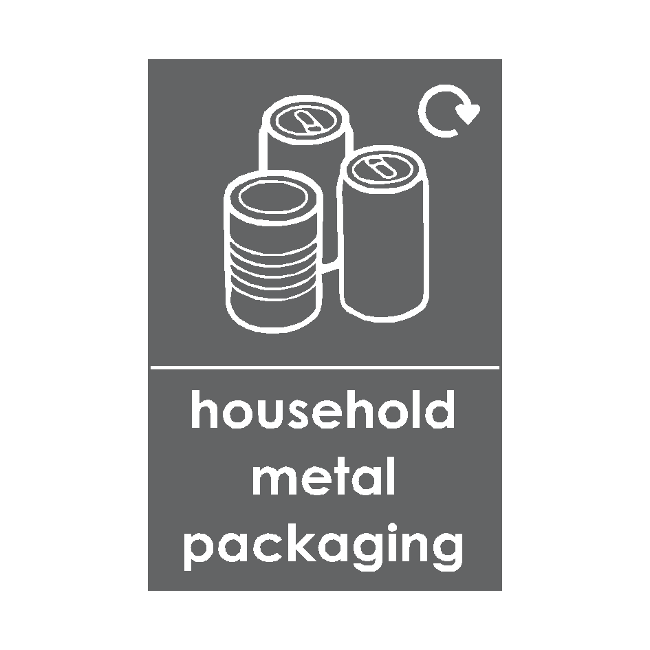 Household Metal Packaging Waste Recycling Signs | Safety-Label.co.uk