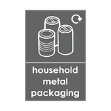 Household Metal Packaging Waste Recycling Sticker | Safety-Label.co.uk