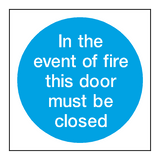 Event Of Fire Door Sticker | Safety-Label.co.uk