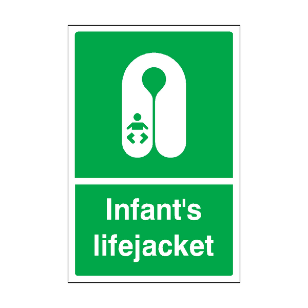 Infant's Lifejacket Sign | Safety-Label.co.uk