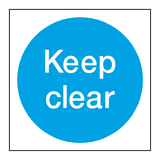 Keep Clear Door Sticker | Safety-Label.co.uk