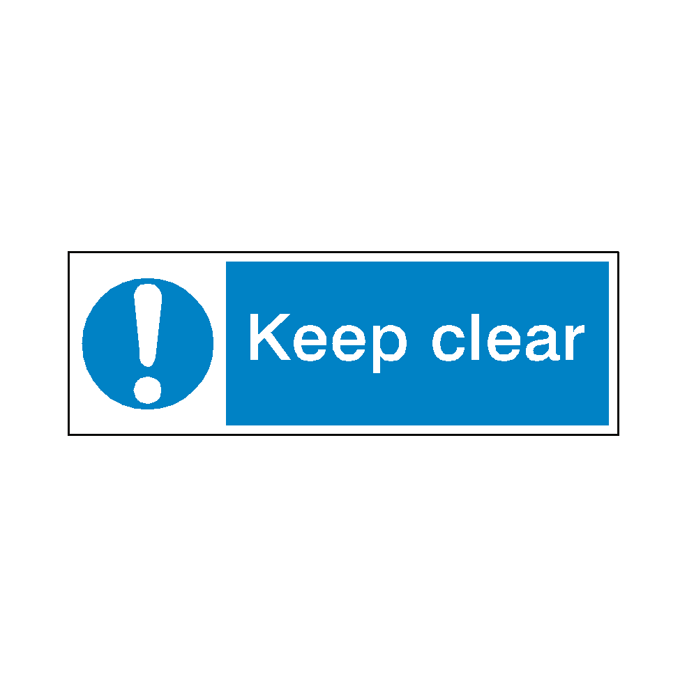 Keep Clear Safety Sign | Safety-Label.co.uk