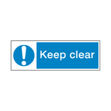 Keep Clear Safety Sign | Safety-Label.co.uk