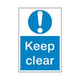 Keep Clear Mandatory Sign | Safety-Label.co.uk
