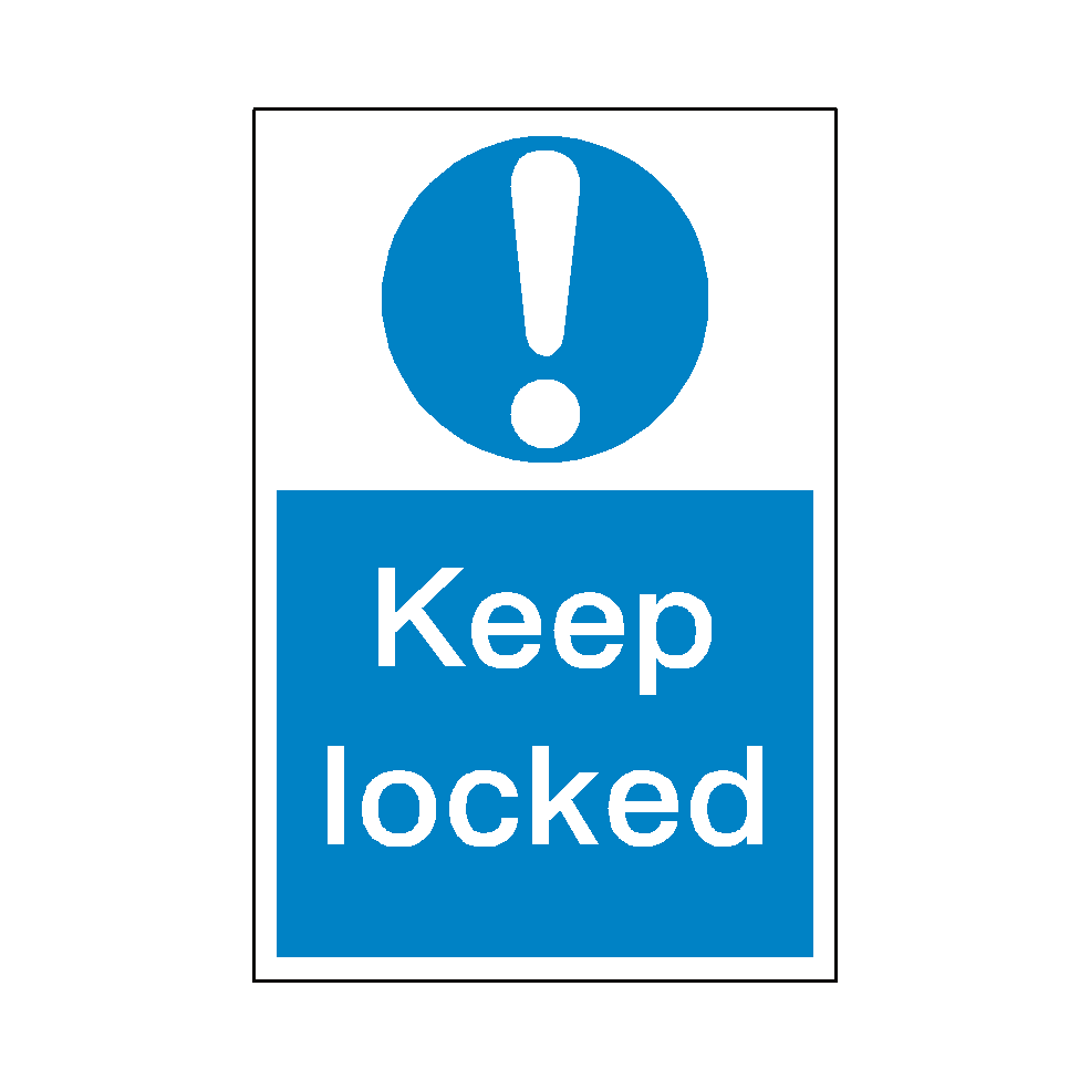 Keep Locked Mandatory Sign | Safety-Label.co.uk