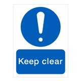 Keep Clear Door Sticker | Safety-Label.co.uk