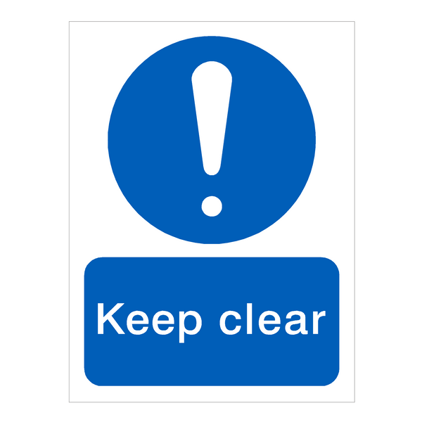 Keep Clear Door Sticker | Safety-Label.co.uk