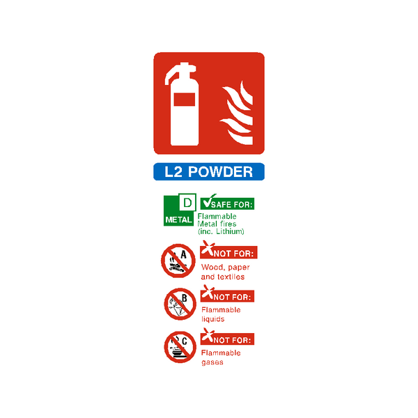 L2 Fire Extinguisher Sticker | Safety-Label.co.uk