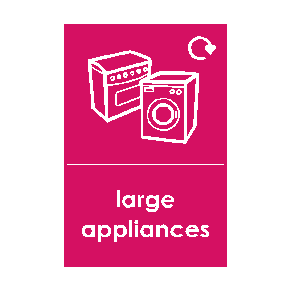 Large Appliances Waste Sticker | Safety-Label.co.uk