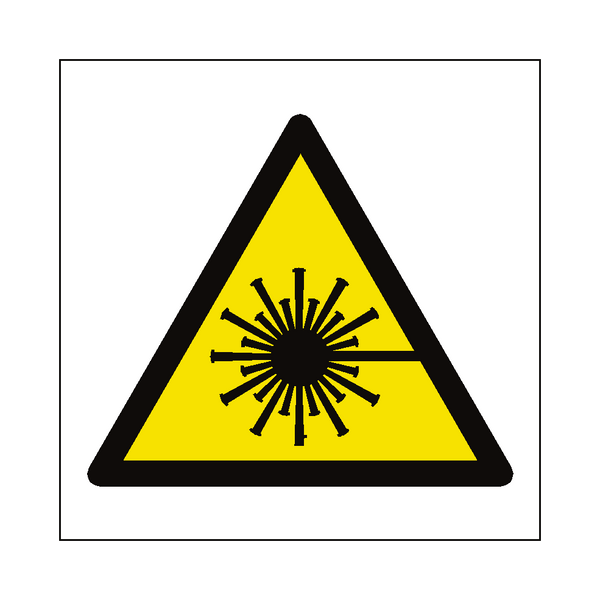 Laser Beam Hazard Symbol Sign | Safety-Label.co.uk