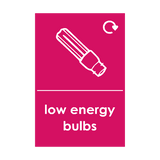 Low Energy Bulb Waste Sticker | Safety-Label.co.uk