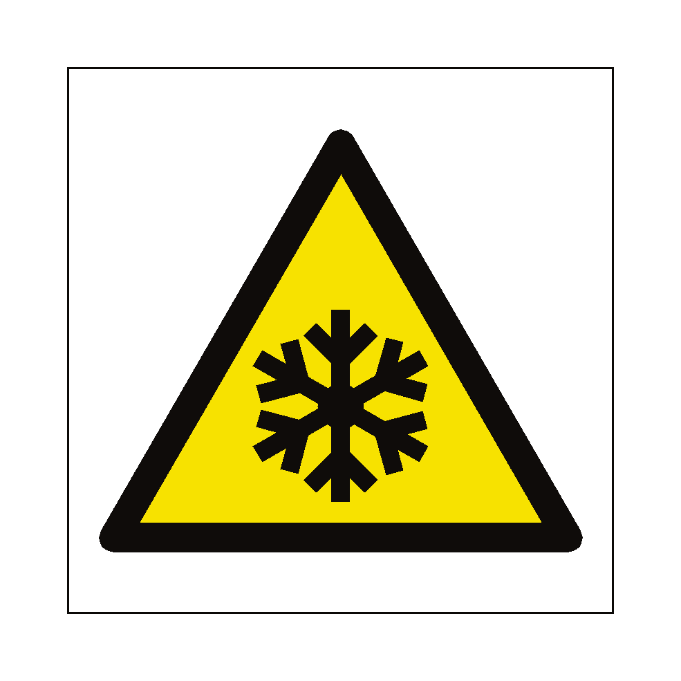Low Temperature Hazard Symbol Sign | Safety-Label.co.uk