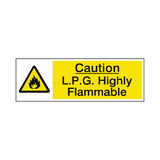 LPG Highly Flammable Warning Sign | Safety-Label.co.uk