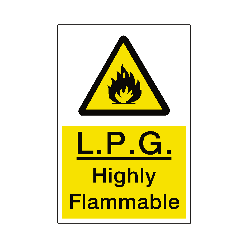 LPG Highly Flammable Hazard Sign | Safety-Label.co.uk